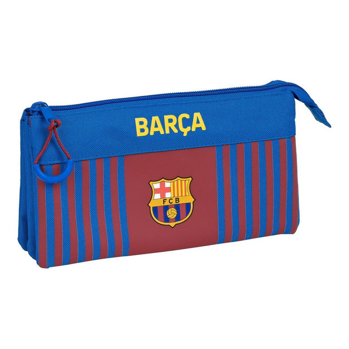 Penar triplu F.C. Barcelona M744 22 x 12 x 3 cm Castaniu Bleumarin