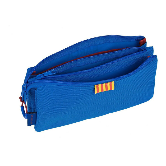 Penar triplu F.C. Barcelona M744 22 x 12 x 3 cm Castaniu Bleumarin