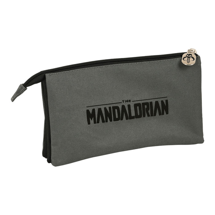 Penar Școlar The Mandalorian Negru Gri (22 x 12 x 3 cm)