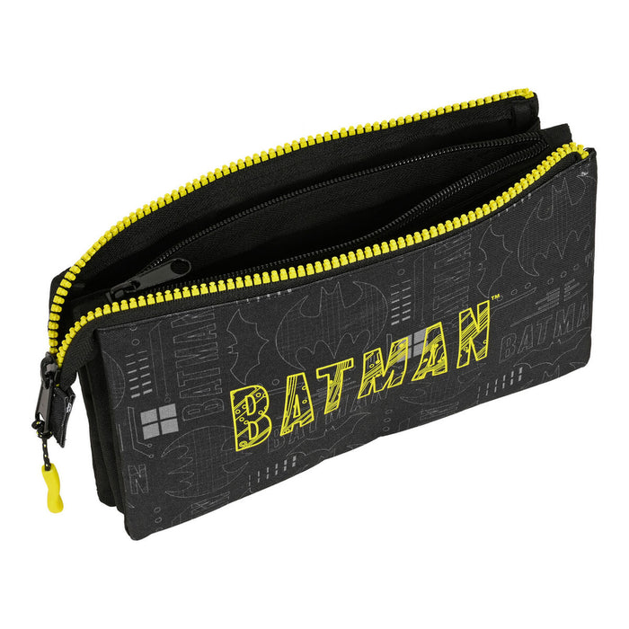 Penar triplu Batman Comix Negru Galben (22 x 12 x 3 cm)