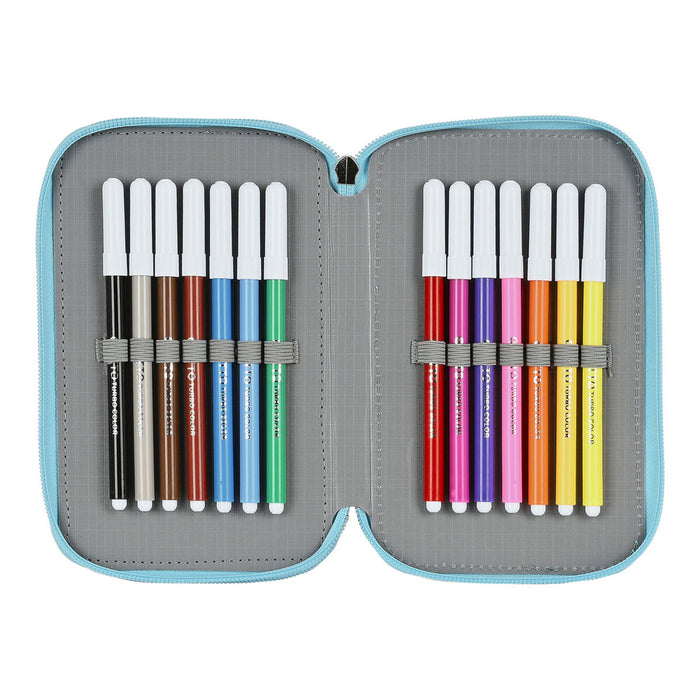 Penar Triplu SuperThings Kazoom Kids Roșu Albastru deschis (12.5 x 19.5 x 5.5 cm) (36 Piese)