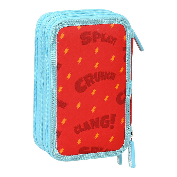Penar Triplu SuperThings Kazoom Kids Roșu Albastru deschis (12.5 x 19.5 x 5.5 cm) (36 Piese)