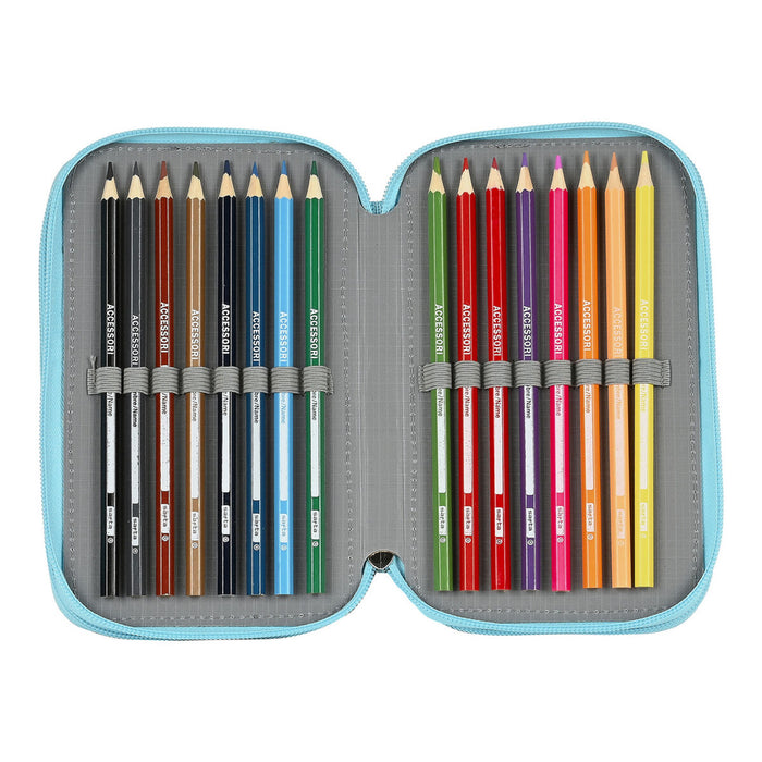 Penar Triplu SuperThings Kazoom Kids Roșu Albastru deschis (12.5 x 19.5 x 5.5 cm) (36 Piese)