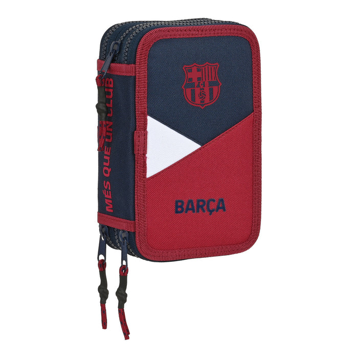 Penar Triplu F.C. Barcelona Corporativa Albastru Castaniu (12.5 x 20.5 x 6 cm) (41 Piese)