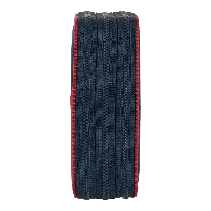 Penar Triplu F.C. Barcelona Corporativa Albastru Castaniu (12.5 x 20.5 x 6 cm) (41 Piese)