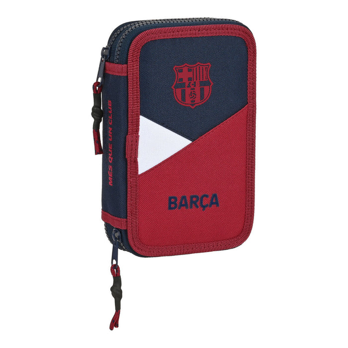 Creion dublu F.C. Barcelona Corporativa Albastru Castaniu 12.5 x 19.5 x 4 cm (28 Piese)