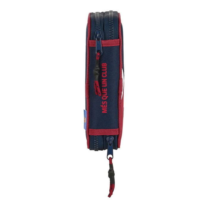 Creion dublu F.C. Barcelona Corporativa Albastru Castaniu 12.5 x 19.5 x 4 cm (28 Piese)