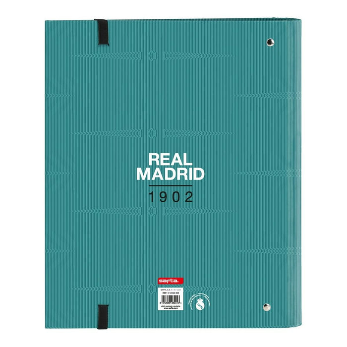 Biblioraft Real Madrid C.F. Alb Verde Turcoaz 27 x 32 x 3.5 cm (30 mm)