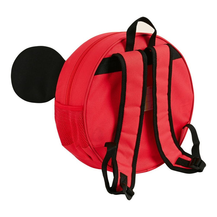 Rucsac pentru Copii 3D Mickey Mouse Clubhouse Roșu Negru (31 x 31 x 10 cm)