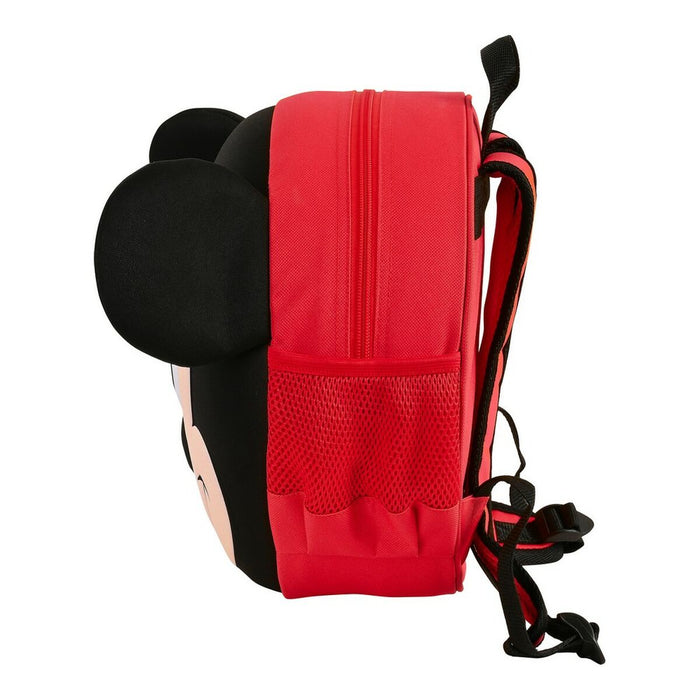 Rucsac pentru Copii 3D Mickey Mouse Clubhouse Roșu Negru (31 x 31 x 10 cm)