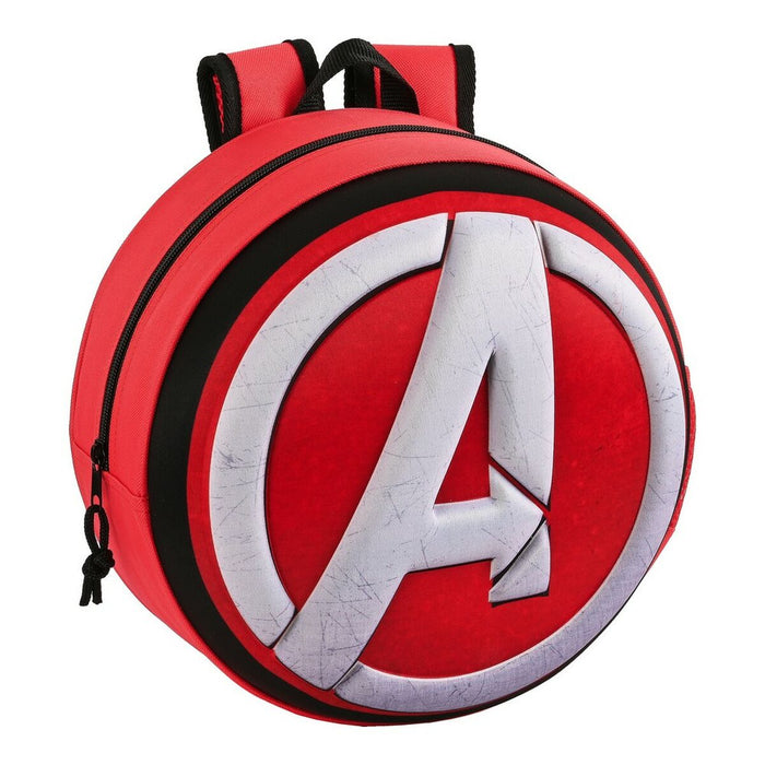 Ghiozdan 3D The Avengers Roșu Negru Alb (31 x 31 x 10 cm)