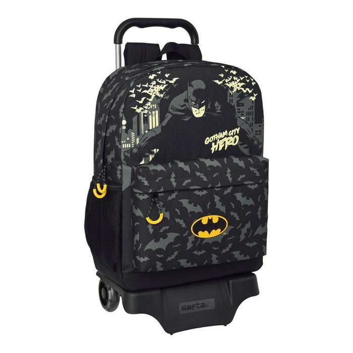Ghiozdan cu Roți Batman Hero Negru (30 x 43 x 14 cm)