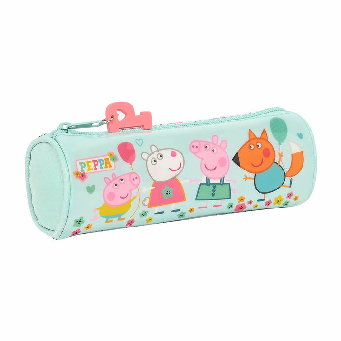 Penar Școlar Cilindric Peppa Pig Cosy corner Albastru deschis (20 x 7 x 7 cm)