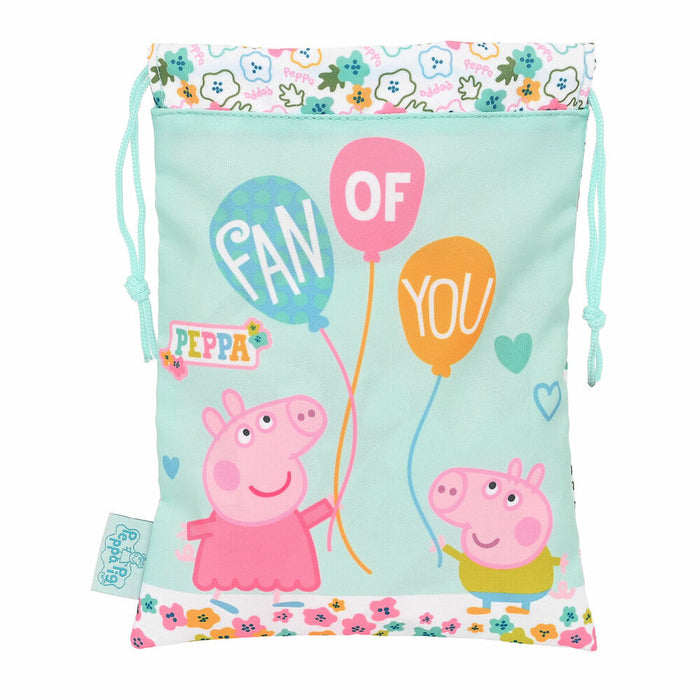Cutie pentru prânz Peppa Pig Cosy corner Sac Albastru deschis (20 x 25 cm)