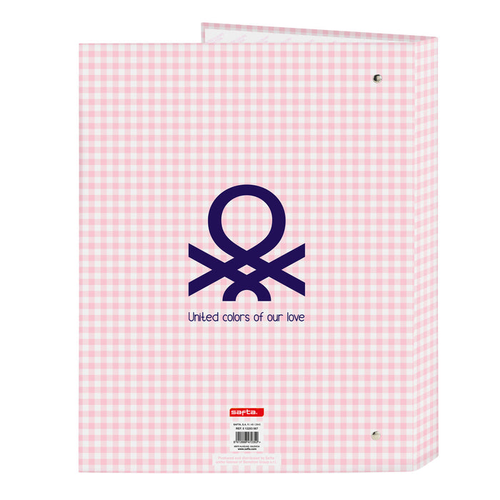 Biblioraft Benetton Vichy Roz A4 (26.5 x 33 x 4 cm)