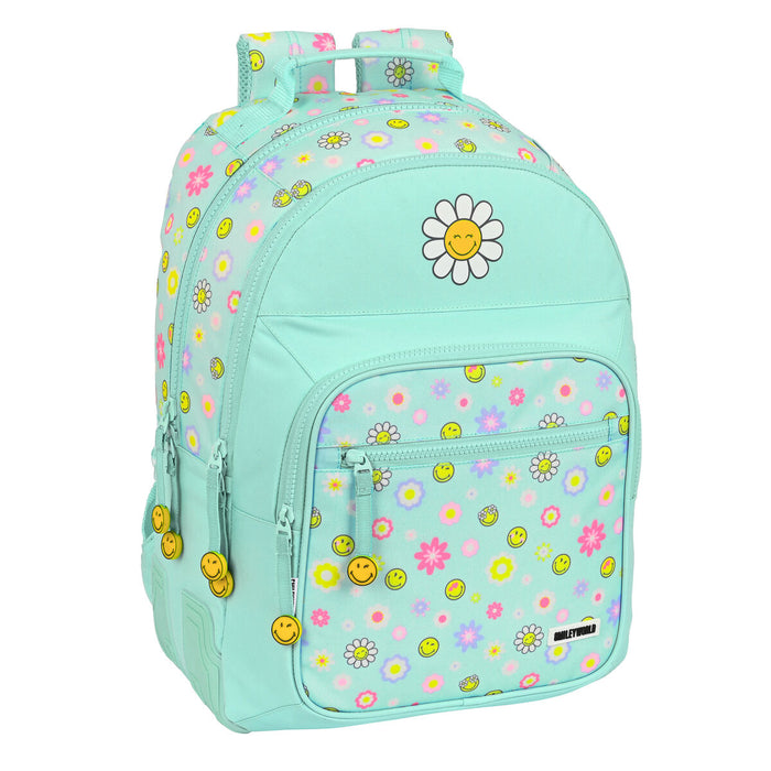 Ghiozdan Smiley Summer fun Turquoise (32 x 42 x 15 cm)