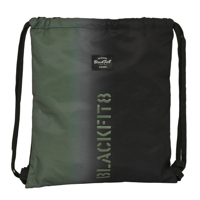 Geantă Rucsac cu Bretele BlackFit8 Gradient Negru Verde militar (35 x 40 x 1 cm)