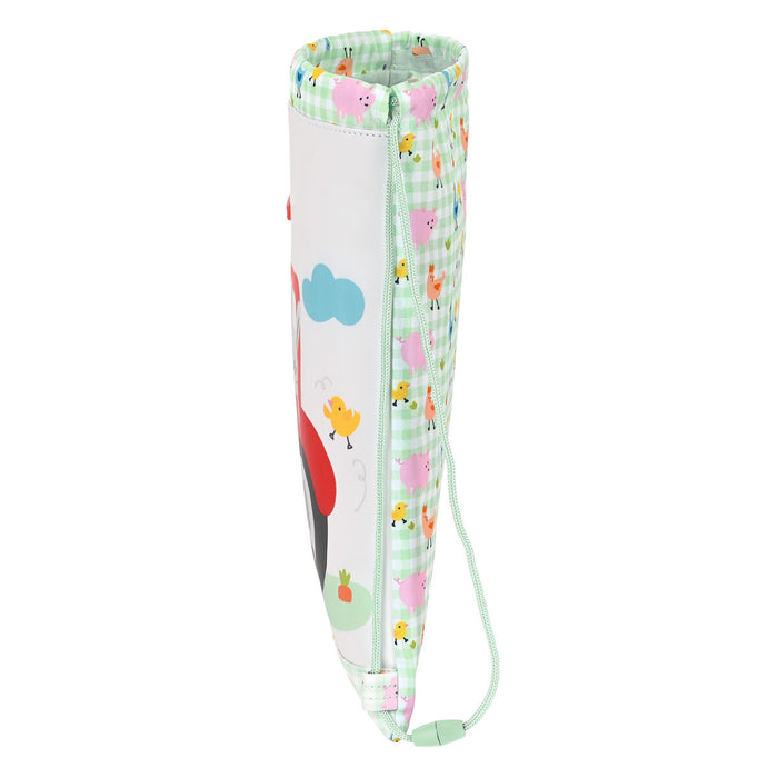 Geantă Rucsac cu Bretele Safta Granja Alb Verde (26 x 34 x 1 cm)