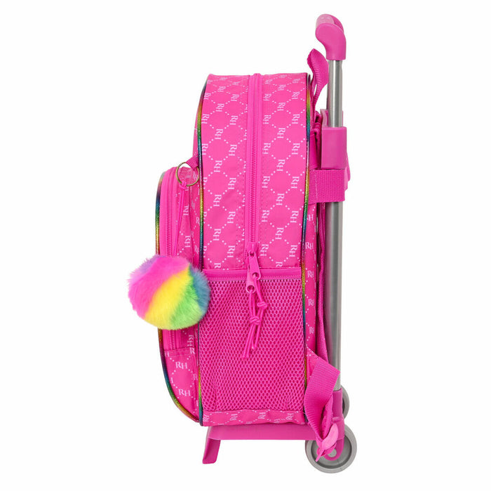 Ghiozdan cu Roți Rainbow High Fucsia (28 x 34 x 10 cm)