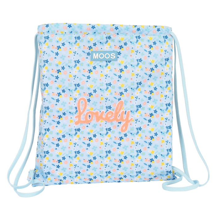 Geantă Rucsac cu Bretele Moos Lovely Albastru deschis (35 x 40 x 1 cm)