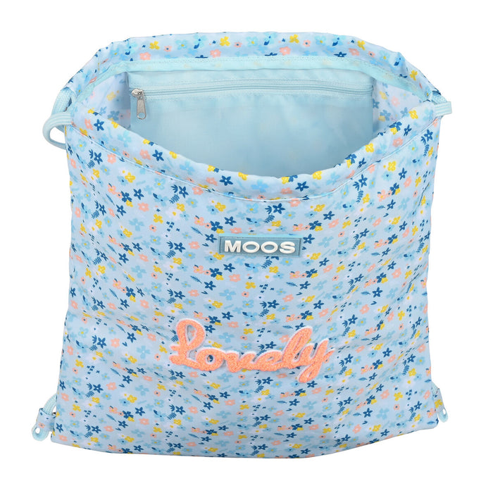 Geantă Rucsac cu Bretele Moos Lovely Albastru deschis (35 x 40 x 1 cm)