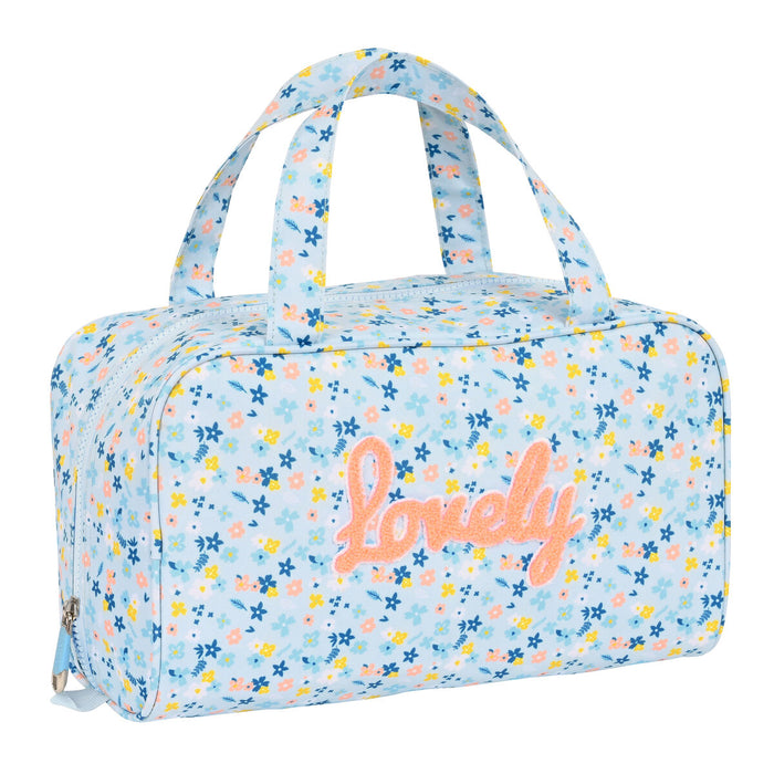 Trusă Școlară Moos Lovely Albastru deschis (31 x 14 x 19 cm)