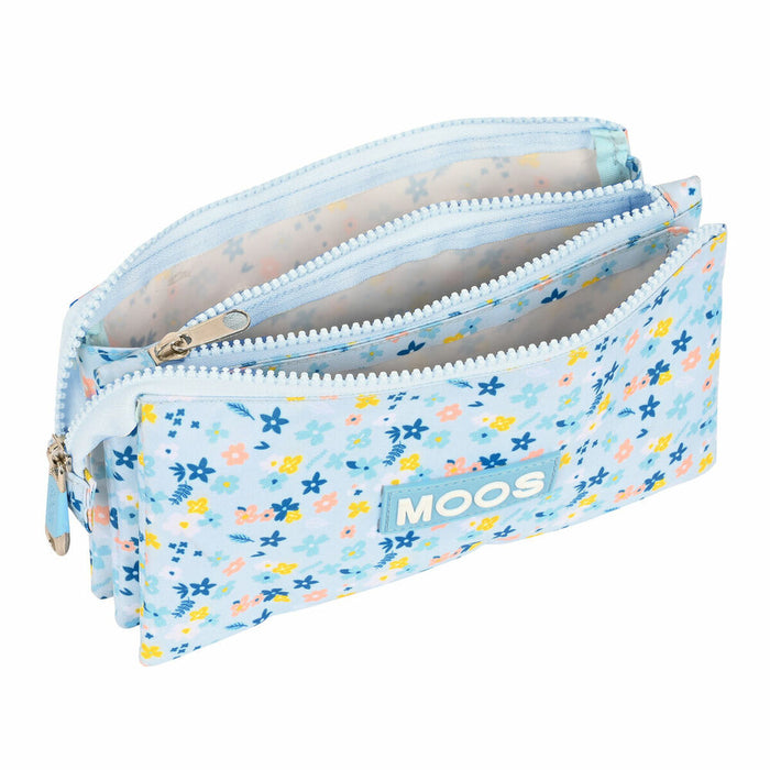 Penar triplu Moos Lovely Albastru 22 x 12 x 3 cm