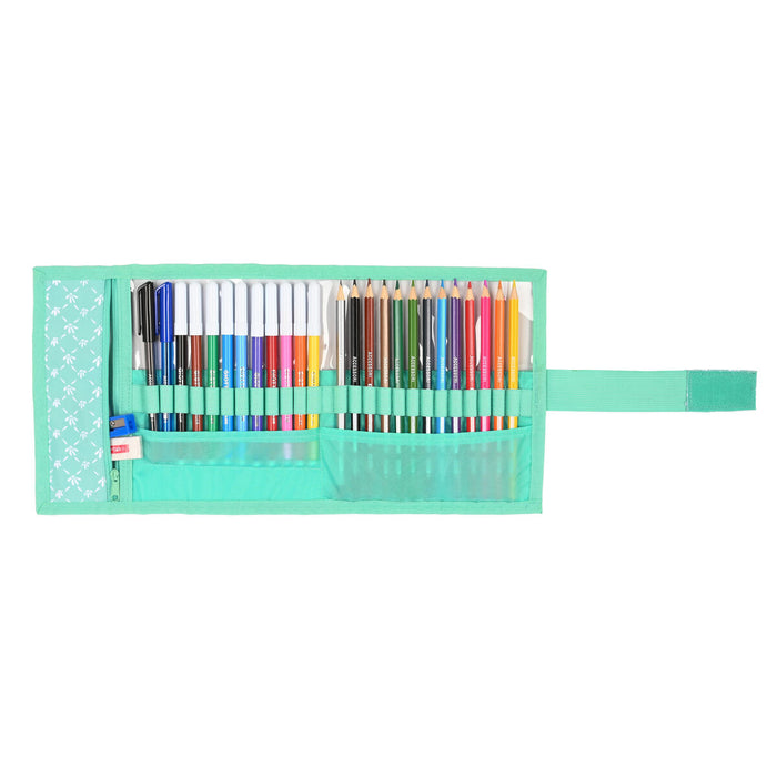 Penar cu Accesorii Glow Lab Pepa Pliabili Verde (27 Piese)