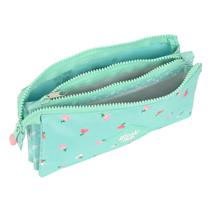 Penar triplu Glow Lab Pepa Verde (22 x 12 x 3 cm)