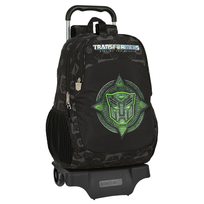 Ghiozdan cu Roți Transformers Negru 32 x 44 x 16 cm