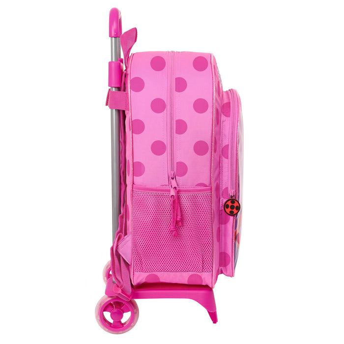 Ghiozdan cu Roți Lady Bug Fucsia (33 x 42 x 14 cm)