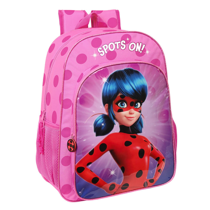 Ghiozdan Lady Bug Fucsia (33 x 42 x 14 cm)