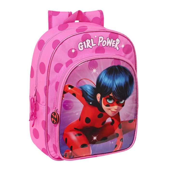 Ghiozdan Lady Bug Fucsia (26 x 34 x 11 cm)