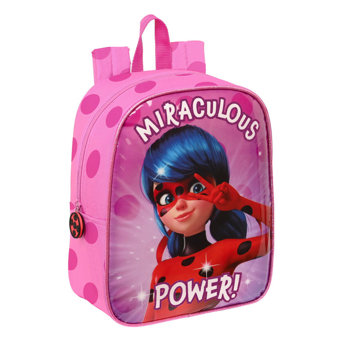 Ghiozdan Lady Bug Fucsia (22 x 27 x 10 cm)