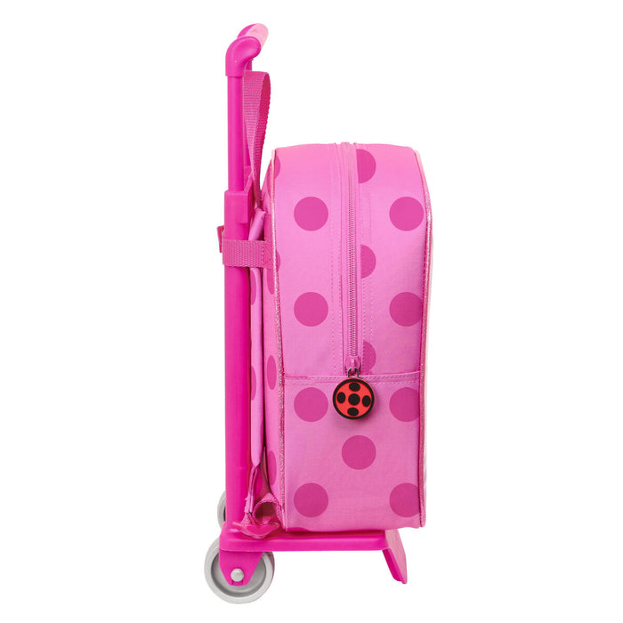 Ghiozdan cu Roți Lady Bug Fucsia (22 x 28 x 10 cm)