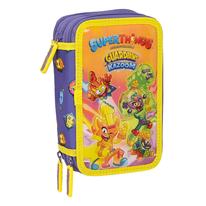 Penar Triplu SuperThings Guardians of Kazoom Mov Galben (36 Piese)