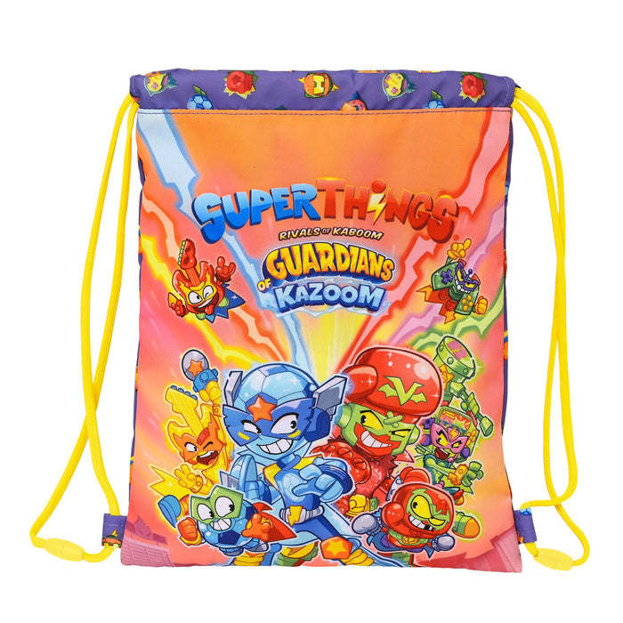 Geantă Rucsac cu Bretele SuperThings Guardians of Kazoom Mov Galben (26 x 34 x 1 cm)