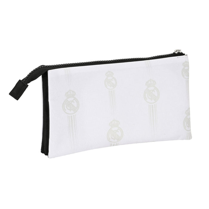 Penar triplu Real Madrid C.F. Negru Alb (22 x 12 x 3 cm)