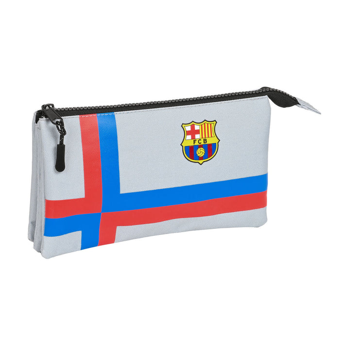 Penar triplu F.C. Barcelona Gri (22 x 12 x 3 cm)