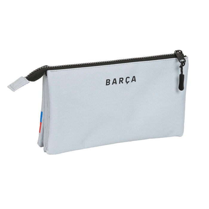 Penar triplu F.C. Barcelona Gri (22 x 12 x 3 cm)