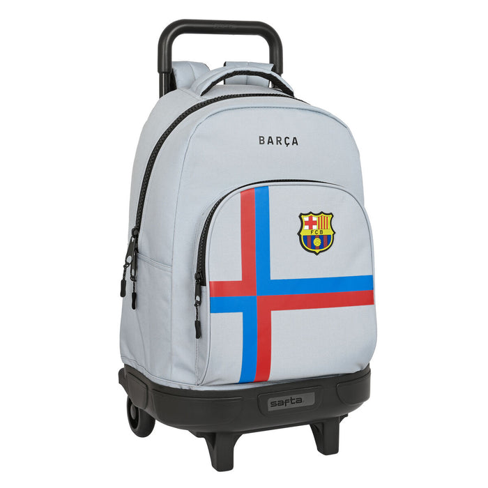 Ghiozdan cu Roți F.C. Barcelona Gri (33 x 45 x 22 cm)