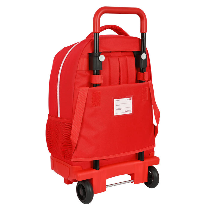 Ghiozdan cu Roți Sevilla Fútbol Club Roșu (33 x 45 x 22 cm)