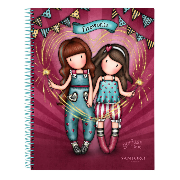Notebook Gorjuss Fireworks Castaniu A4