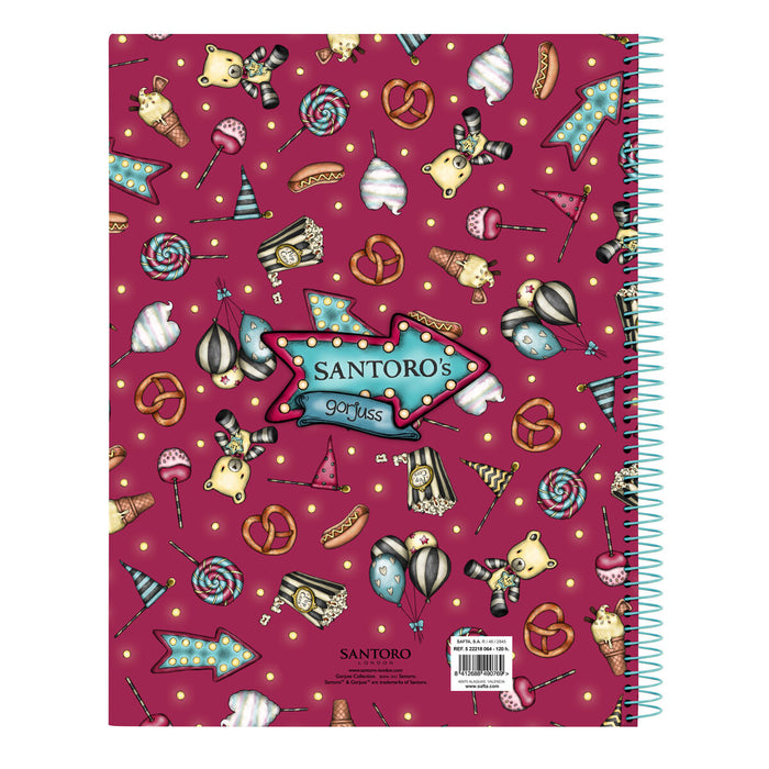 Notebook Gorjuss Fireworks Castaniu A4