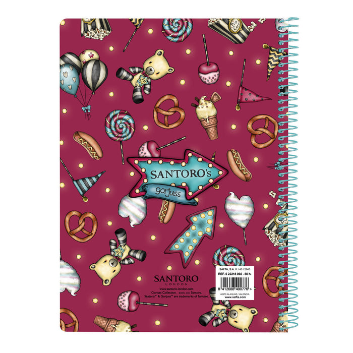 Notebook Gorjuss Fireworks Castaniu A5