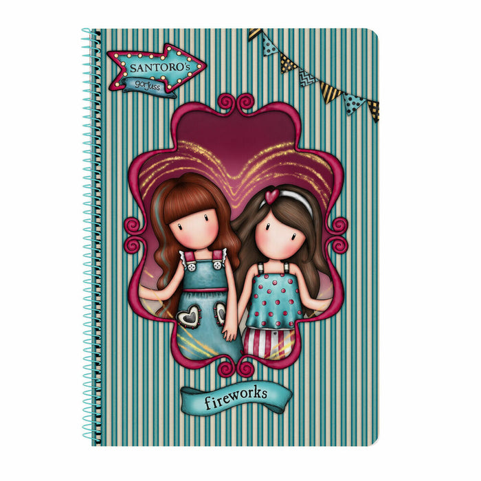 Notebook Gorjuss Fireworks Castaniu A4