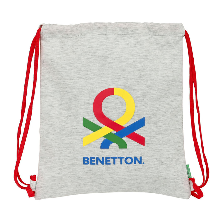 Geantă Rucsac cu Bretele Benetton Pop Gri (35 x 40 x 1 cm)