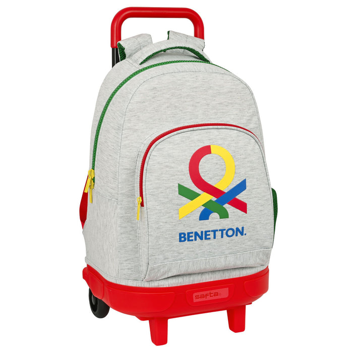 Ghiozdan cu Roți Benetton Pop Gri (33 x 45 x 22 cm)