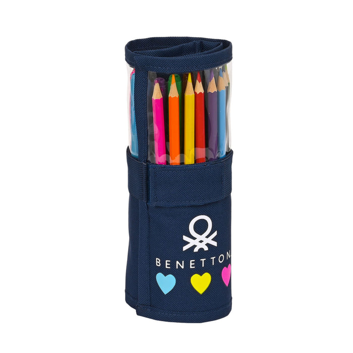 Penar cu Accesorii Benetton Love Bleumarin (27 Piese) (7 x 20 x 7 cm)