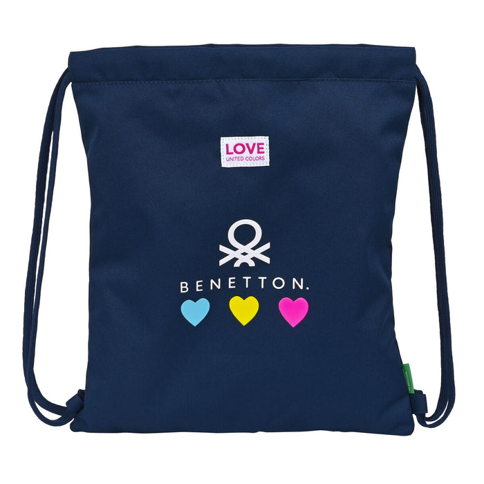 Geantă Rucsac cu Bretele Benetton Love Bleumarin 35 x 40 x 1 cm